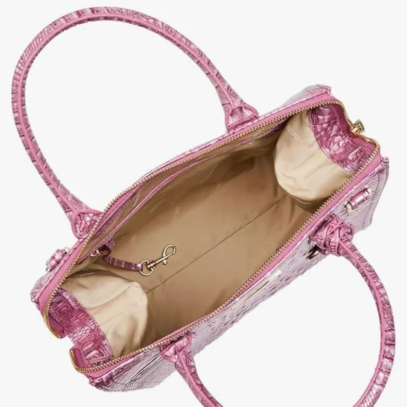 BRAHMIN LARGE Tote Bag Leather Caroline Mulberry Potion Melbourne Purse NWT - Picture 4 of 16